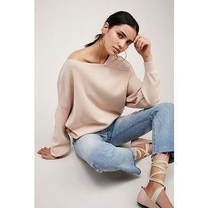 Free People Cashmere Blend Off Shoulder Top